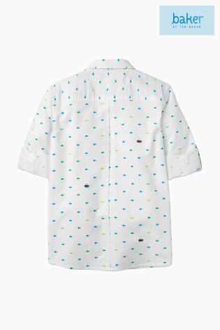 Ted Baker White All Over Print Shirt